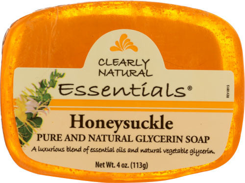 Clearly Natural Glyceryne Honeysuckle Soap Bar 4 Oz