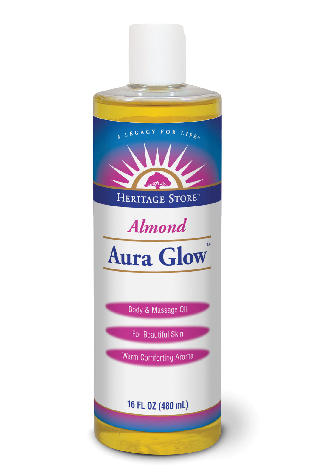 Heritage Aura Glow Almond Body Oil 16fz