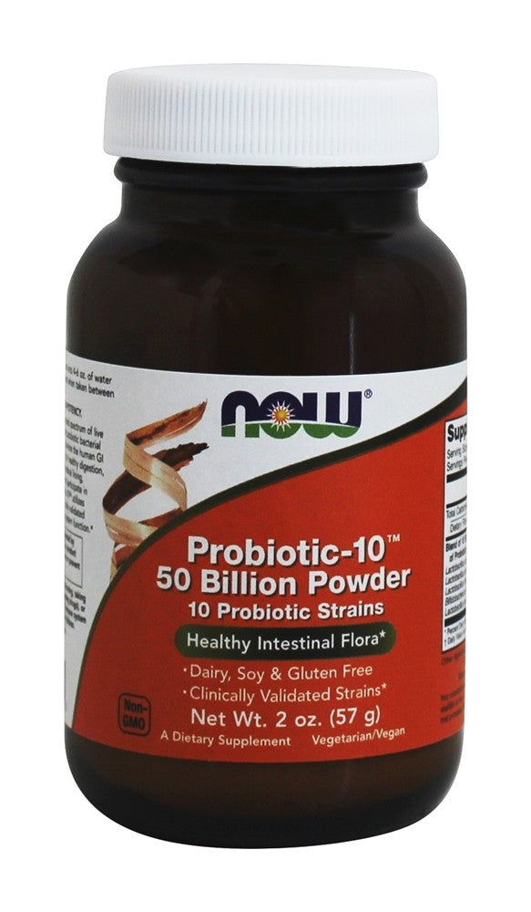 Now Probiotic-10, 50 Billion Powder 2 Oz
