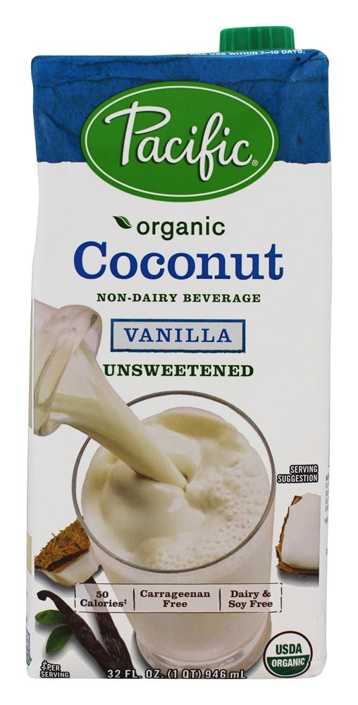Pacific Foods Coconut Non-Dairy Beverage, Vanilla, Unsweetened 32 Fl Oz