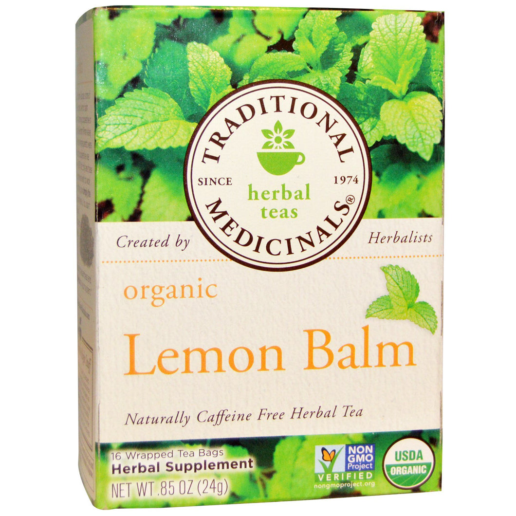 Traditional Medicinals Organic Lemon Balm Herb Tea 16bag