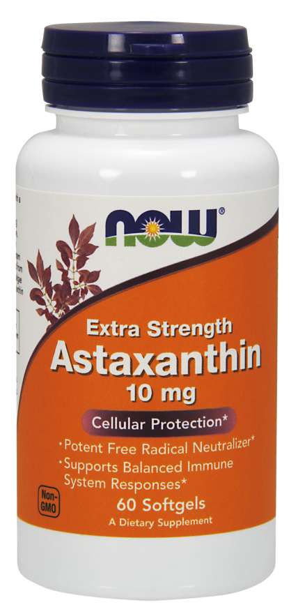 NOW FOODS ASTAXANTHIN 10 Mg 60 SOFTGELS