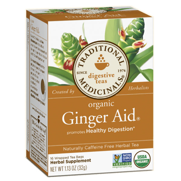 Traditional Medicinals Organic Ginger Aid Herb Tea 16 Bag