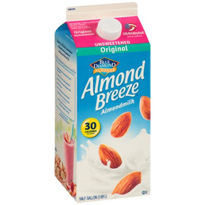 Blue Diamond Almond Breeze Unsweetened Original Almond Milk 64 Fl Oz