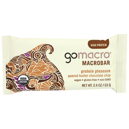 Gomacro Bar, Organic,Peanut Butter Chocolate Chips 2.5 Oz