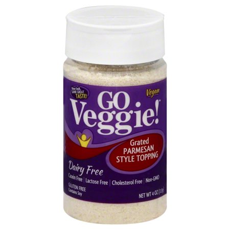 GO Veggie! Dairy Free Grated Topping, Parmesan, 4 Oz