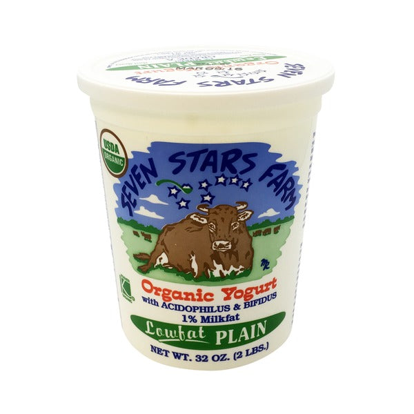 Seven Star Farms Organic Plain Lowfat Yogurt 32 Oz.