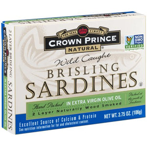 Crown Prince, Brisling Sardines In Oil 3.75 Oz