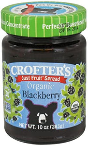 Crofters Just Fruit Spread Organic Blackberry 10 Oz