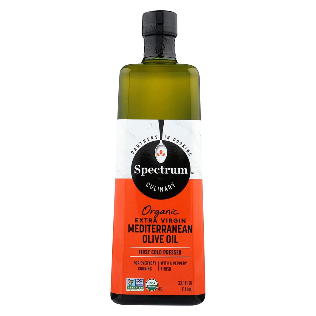 Spectrum,Organic Extra Virgin Mediterranean Olive Oil, 33.8 Oz