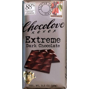 Chocolove Bar, Dark Chocolate Extreme 88%, 3.2 Oz