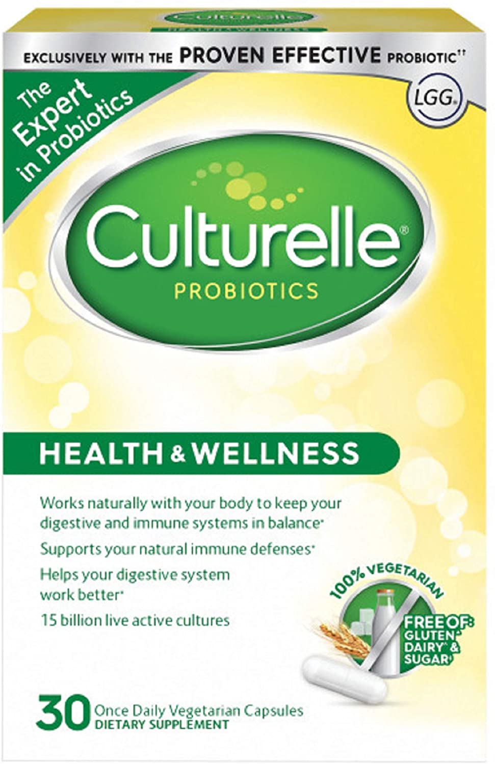 Culturelle Probiotic With Lactobacillus 30 Capsules