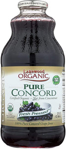 Lakewood Juice, Organic Pure Concord Grape, 32 Oz