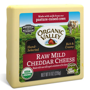 Organic Valley, Organic Raw Mild Cheddar 8oz