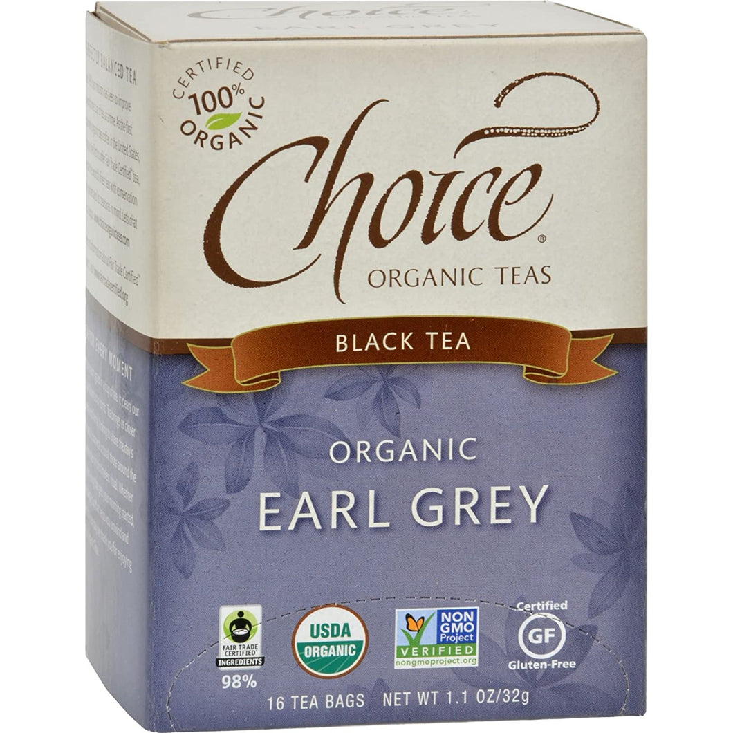 Choice Organic, Organic Earl Grey Black Tea 16 Bag