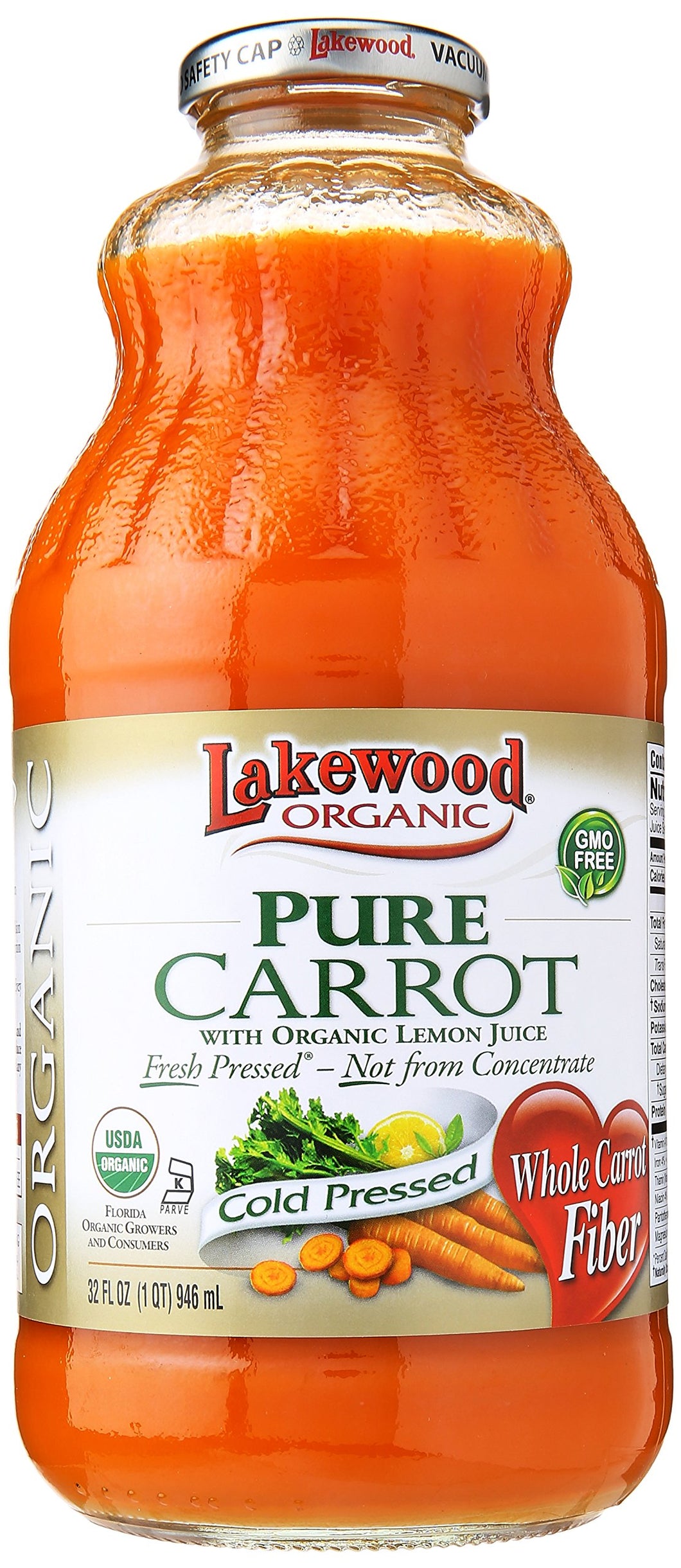 Lakewood Juice Organic Pure Carrot 32 Oz