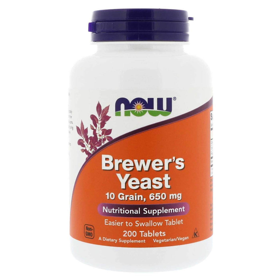 NOW FOODS BREWER'S YEAST 650 Mg, 200 TABLETS