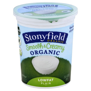Stonyfield Smooth & Creamy Lowfat Plain Yogurt 32 Oz