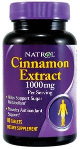 Natrol Cinnamon Extract, 1000 Mg - 80 Tablets