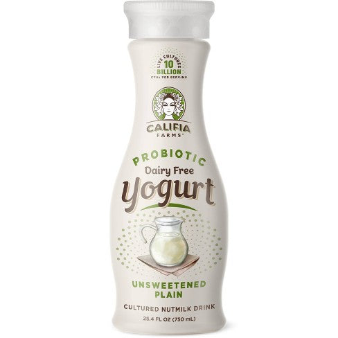 Califia Dairy Free Yogurt Drink, Unsweetened Plain, 25.4fz