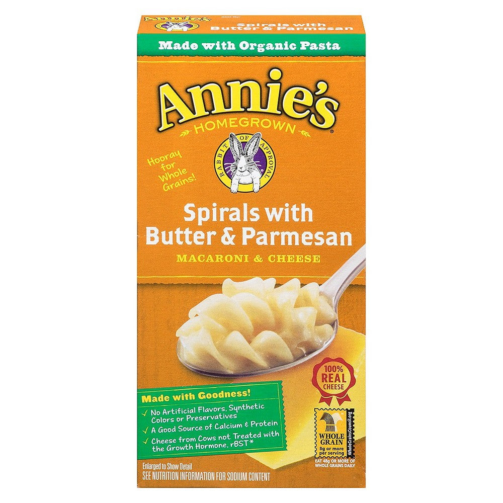 Annie's Mac & Cheese Spirals With Butter And Parmesan 5.25 Oz
