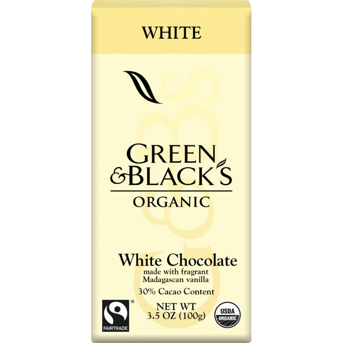 GREEN & BLACK CHOCOLATE, ORGANIC,WHITE 3.17oz