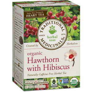 TRADITIONAL MEDICINALS ORGANIC HAWTHORN WITH HIBISCUS 16bag