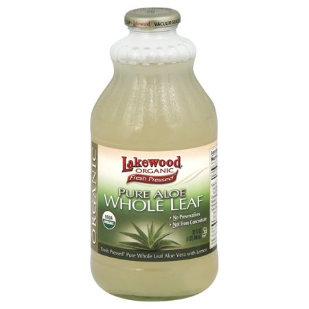 Lakewood Juice, Organic Whole Leaf Pure Aloe Vera, 32 Oz.