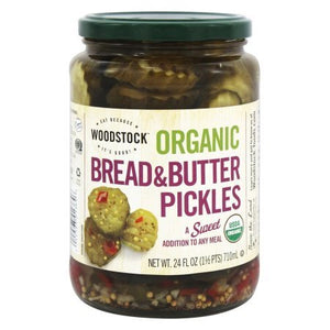 Woodstock Organic Bread Butter Pickle  24 Oz