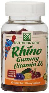 Nutrition Now Rhino Vitamin D Bears 60 Chewables