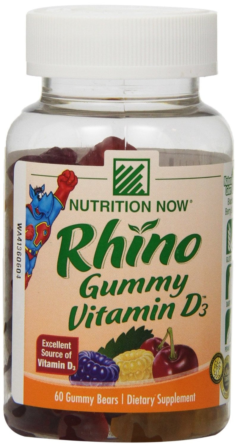 Nutrition Now Rhino Vitamin D Bears 60 Chewables