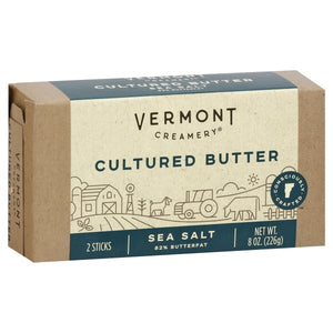 Vermont Creamery, 82% Butterfat Cultured Stick Butter With Sea Salt, 8oz