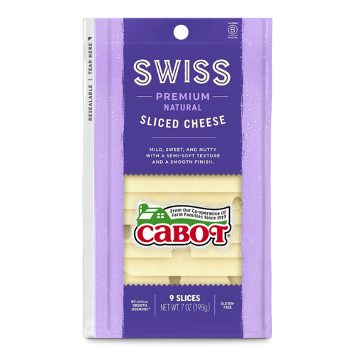Cabot Swiss Sliced Cheese 7 Oz