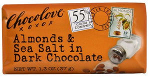 Chocolove Bar Mini, Almonds & Sea Salt In Dark Chocolate, 1.3 Oz