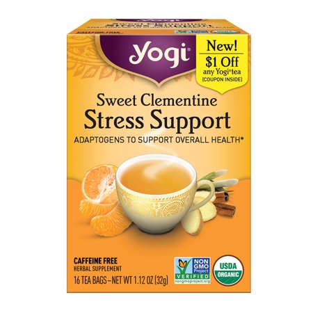 Yogi Organic  Sweet Clementine Stress Support Tea 16 Bag