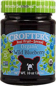 Crofters Organic Just Fruit Spread Wild Blueberry 10oz