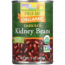 Fieldy Day Organic Dark Red Kidney Beans15 Oz