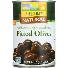 Field Day California Ripe Pitted Olives, 6 Oz