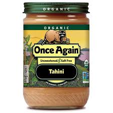 Once Again Unsweetened & Salt Free Organic Tahini 16 Oz
