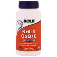 NOW KRILL OIL E Coq10 HEARTH SUPPORT, 60 SOFTGELS