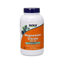 NOW MAGNESIUM CITRATE 200mg 100 TABLETS