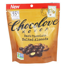 Chocolove Pouch, Dark Chocolate Salted Almonds, 4.5 Oz