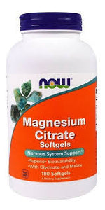 NOW MAGNESIUM CITRATE 134mg  180 SOFTGELS