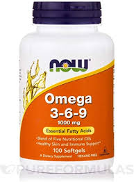 NOW OMEGA 3-6-9 1000 Mg, 100 SOFTGELS