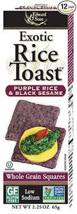 Edward & Sons Exotic Rice Toast, Purple Rice & Black Sesame 2.25 Oz