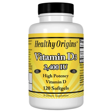 Healthy Origins Vitamin D3 Gels, 2400iu, 120 Softgel