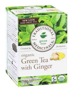 Traditional Medicinals, Organic Green Tea With Ginger 16 Bag