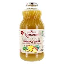 Lakewood Juice, Organic Pineapple Ginger, 32 Oz.