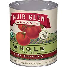 Muir Glen Whole Organic Fire Roasted Tomatoes 28 Oz