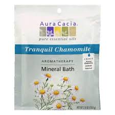 Aura Cacia Aromatherapy Tranquil Chamomile  Mineral Bath 2.5 Oz